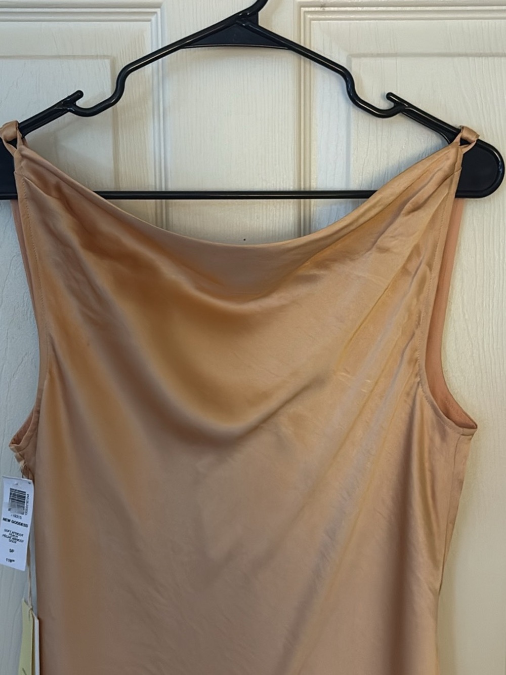 Goddess Soft Apricot Peach Slip Dress
